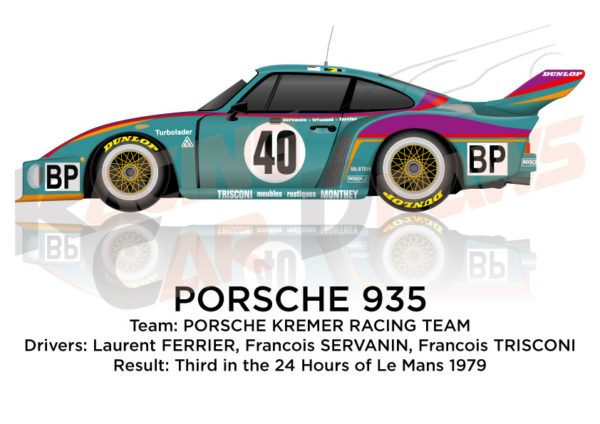 Porsche 935 n.40 third in the 24 hours of Le Mans 1979