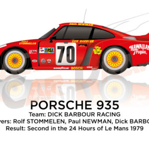 Porsche 935 n.70 second in the 24 hours of Le Mans 1979