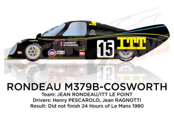 Rondeau M379B Cosworth n.15 did not finish 24 Hours of Le Mans 1980