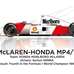 McLaren - Honda MP4/7 n.1 fourth in the Formula 1 World Champion 1992
