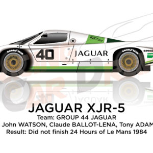Jaguar XJR-5 n.40 did not finish 24 Hours of Le Mans 1984
