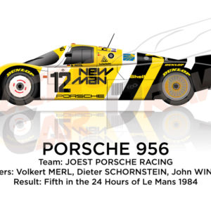 Porsche 956 n.12 fifth in the 24 Hours of Le Mans 1984