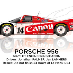 Porsche 956 n.14 did not finish 24 Hours of Le Mans 1984