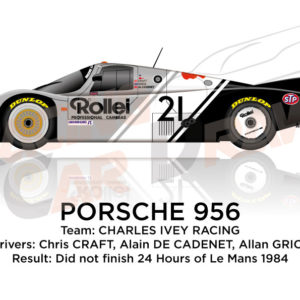 Porsche 956 n.21 did not finish 24 Hours of Le Mans 1984