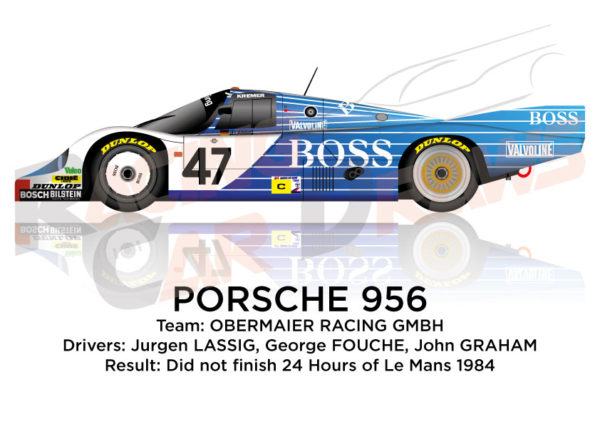 Porsche 956 n.47 did not finish 24 Hours of Le Mans 1984