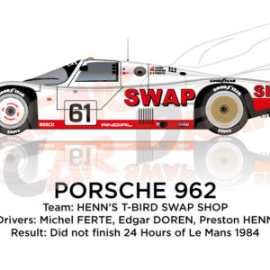 Porsche 962 n.61 did not finish 24 Hours of Le Mans 1984