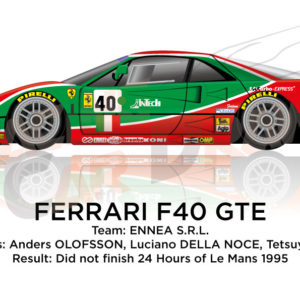 Ferrari F40 GTE n.40 did not finish 24 hours of Le Mans 1995