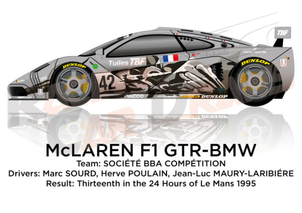 McLaren F1 GTR - BMW n.42 thirteenth in the 24 Hours of Le Mans 1995