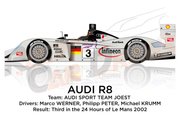 Audi R8 n.3 team Joest third in the 24 Hours of Le Mans 2002