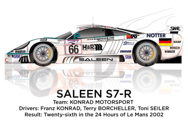Saleen S7-R n.66 twenty-six in the 24 Hours of Le Mans 2002