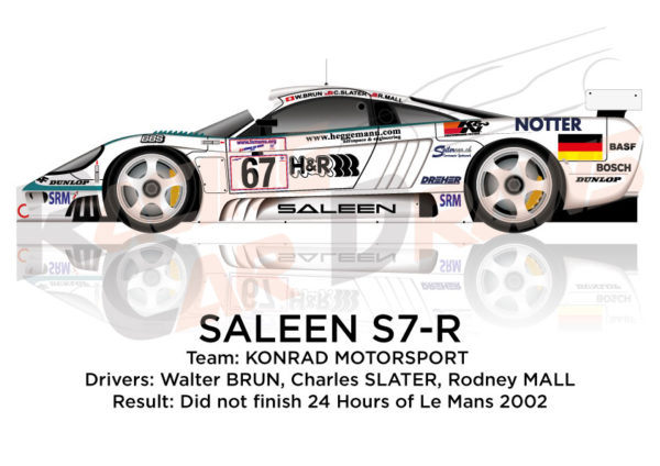 Saleen S7-R n.67 did not finish 24 Hours of Le Mans 2002