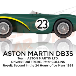 Aston Martin DB3S n.23 second 24 Hours of Le Mans 1955
