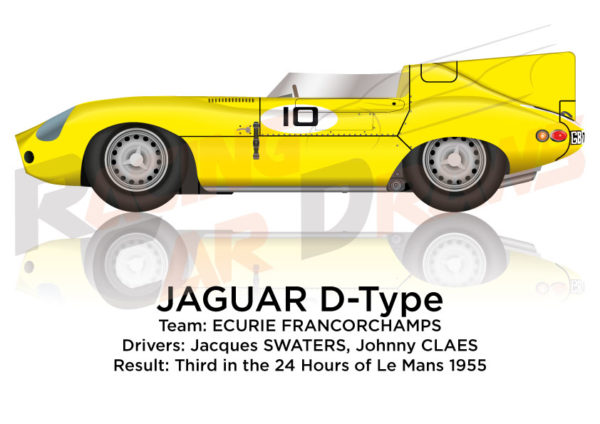 Jaguar D-Type n.10 third 24 Hours of Le Mans 1955