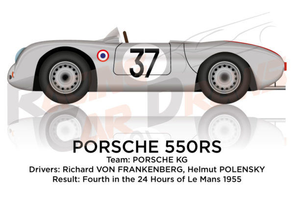 Porsche 550RS n.37 fourth 24 Hours of Le Mans 1955