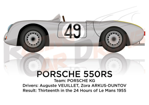 Porsche 550RS n.49 thirteenth 24 Hours of Le Mans 1955