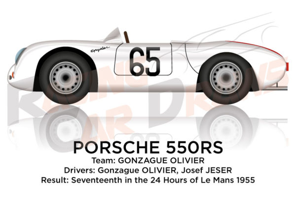 Porsche 550RS n.65 seventeenth 24 Hours of Le Mans 1955