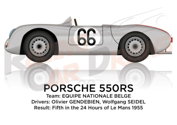 Porsche 550RS n.66 fifth 24 Hours of Le Mans 1955