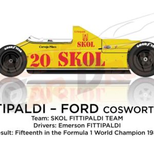 Fittipaldi - Ford Cosworth F7 n.20 fifteenth in the Formula 1 1980