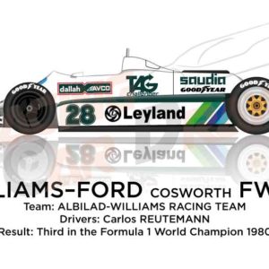 Williams - Ford Cosworth FW07B n.28 Formula World Champion 1980