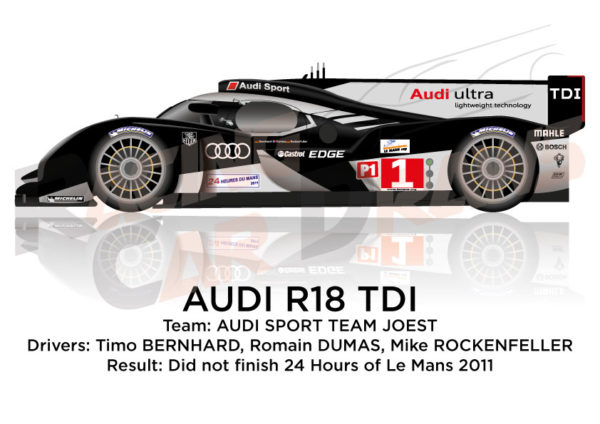Audi R18 TDI n.1 did not finish 24 Hours of Le Mans 2011