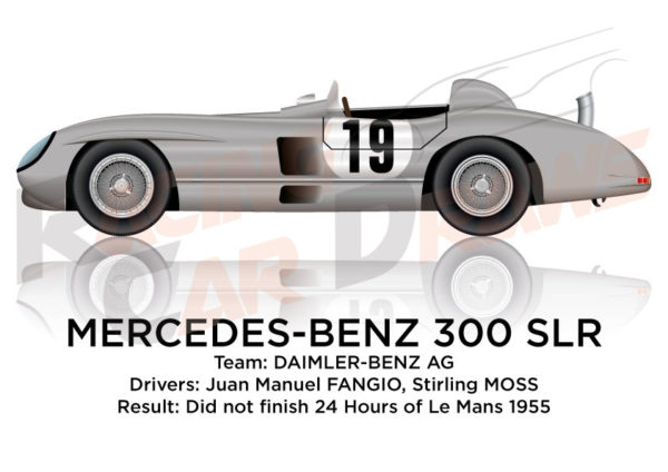 Mercedes-Benz 300 SLR n.19 did not finish 24 Hours of Le Mans 1955