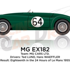 MG EX182 n.64 eighteenth 24 Hours of Le Mans 1955