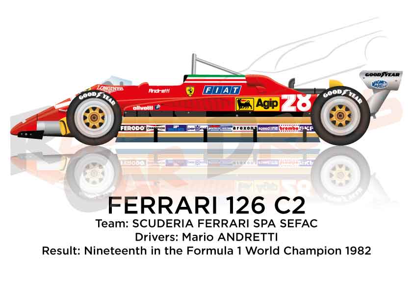 pironi 1982 #28 San Marino GP apribile Limited 250 PCs 1:43 Ferrari 126 c2 D