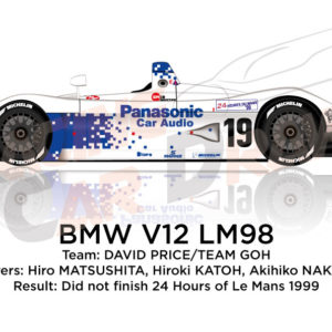 BMW V12 LM98 n.19 did not finish 24 Hours of Le Mans 1999