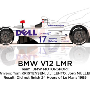BMW V12 LMR n.17 did not finish 24 Hours of Le Mans 1999