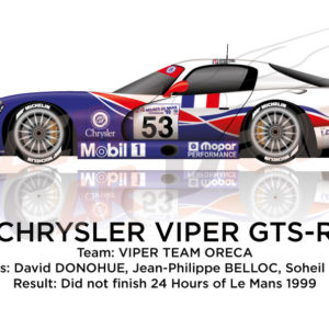 Chrysler Viper GTS-R n.53 did not finish 24 Hours Le Mans 1999
