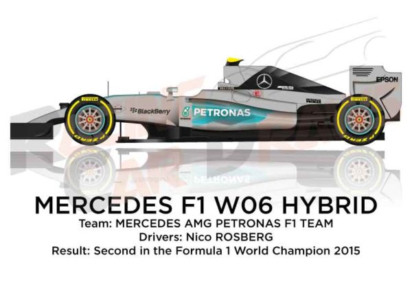 Mercedes F1 W06 Hybrid n.6 second Formula 1 World Champion 2015
