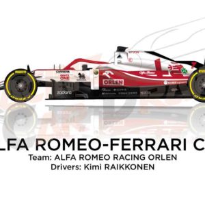 Alfa Romeo - Ferrari C41 n.7 Formula 1 2021 driver Kimi Raikkonen