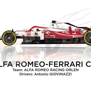 Alfa Romeo - Ferrari C41 n.99 Formula 1 2021 driver Antonio Giovinazzi