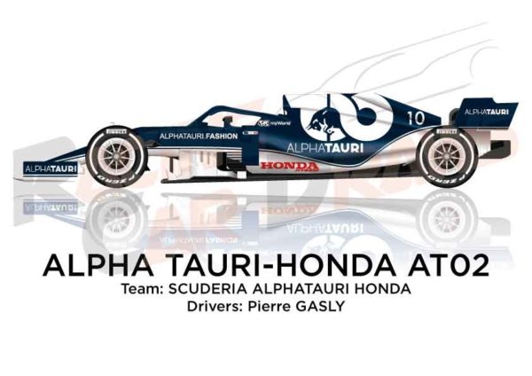Alpha Tauri - Honda AT02 n.10 Formula 1 World Champion 2021