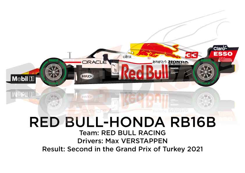 Poster | Oracle Red Bull Racing - The White Bull - Honda Livery - Turkish Grand Prix - 2021