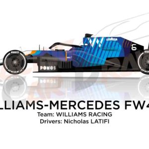 Williams - Mercedes FW43B n.6 Formula 1 2021 driver Nicholas Latifi