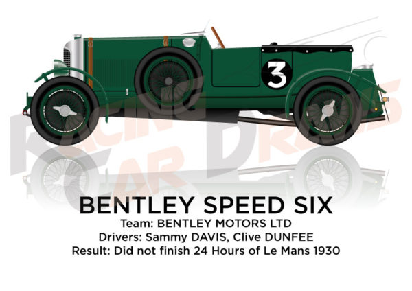 Bentley Speed Six n.3 did not finish 24 Hours of Le Mans 1930