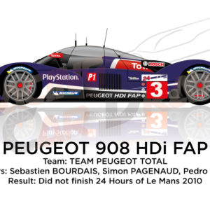 Peugeot 908 HDI FAP n.3 did not finish at 24 Hours of Le Mans 2010