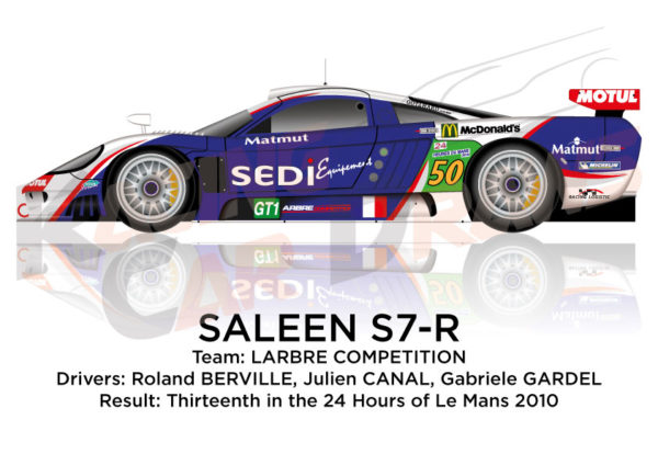 Saleen S7-R n.50 thirteenth in the 24 Hours of Le Mans 2010