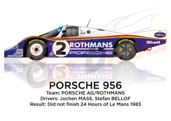 Porsche 956 n.2 did not finish 24 Hours of Le Mans 1983