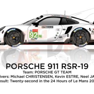 Porsche 911 RSR-19 n.92 twenty-second 24 Hours of Le Mans 2021