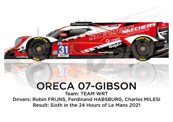 Oreca 07 - Gibson n.31 sixth in the 24 hours of Le Mans 2021