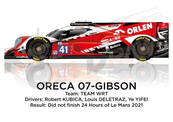 Oreca 07 - Gibson n.41 did not finish in the 24 hours of Le Mans 2021