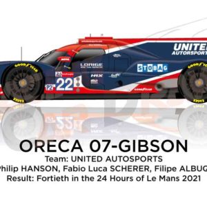 Oreca 07 - Gibson n.22 fortieth in the 24 hours of Le Mans 2021