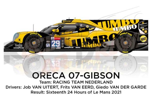 Oreca 07 - Gibson n.29 sixteenth in the 24 hours of Le Mans 2021