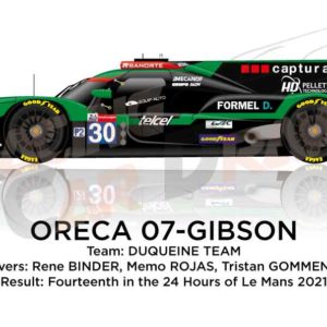 Oreca 07 - Gibson n.30 fourteenth in the 24 hours of Le Mans 2021