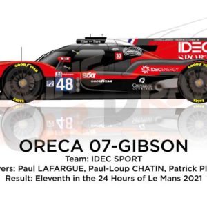 Oreca 07 - Gibson n.48 eleventh in the 24 hours of Le Mans 2021