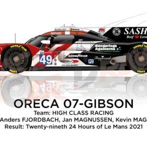 Oreca 07 - Gibson n.49 twenty-nineth in the 24 hours of Le Mans 2021