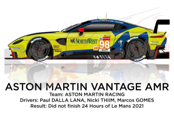 Aston Martin Vantage AMR n.98 in the 24 hours of Le Mans 2021