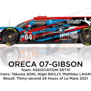 Oreca 07 - Gibson n.84 thirty-second in the 24 hours of Le Mans 2021
